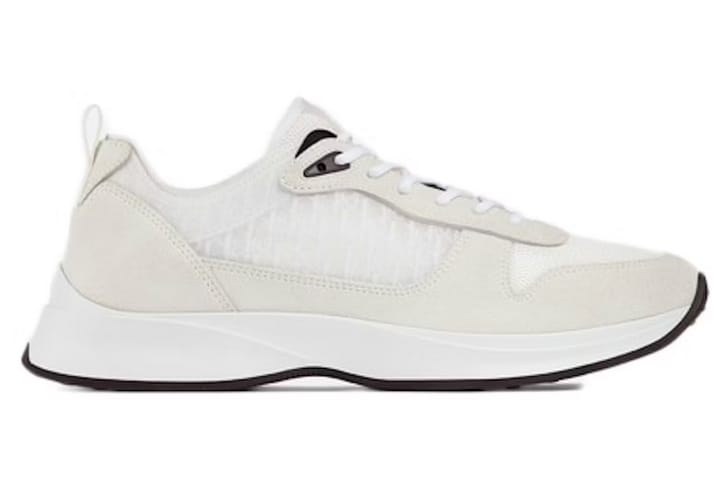Dior B25 Runner Sneakers White Oblique Suede
